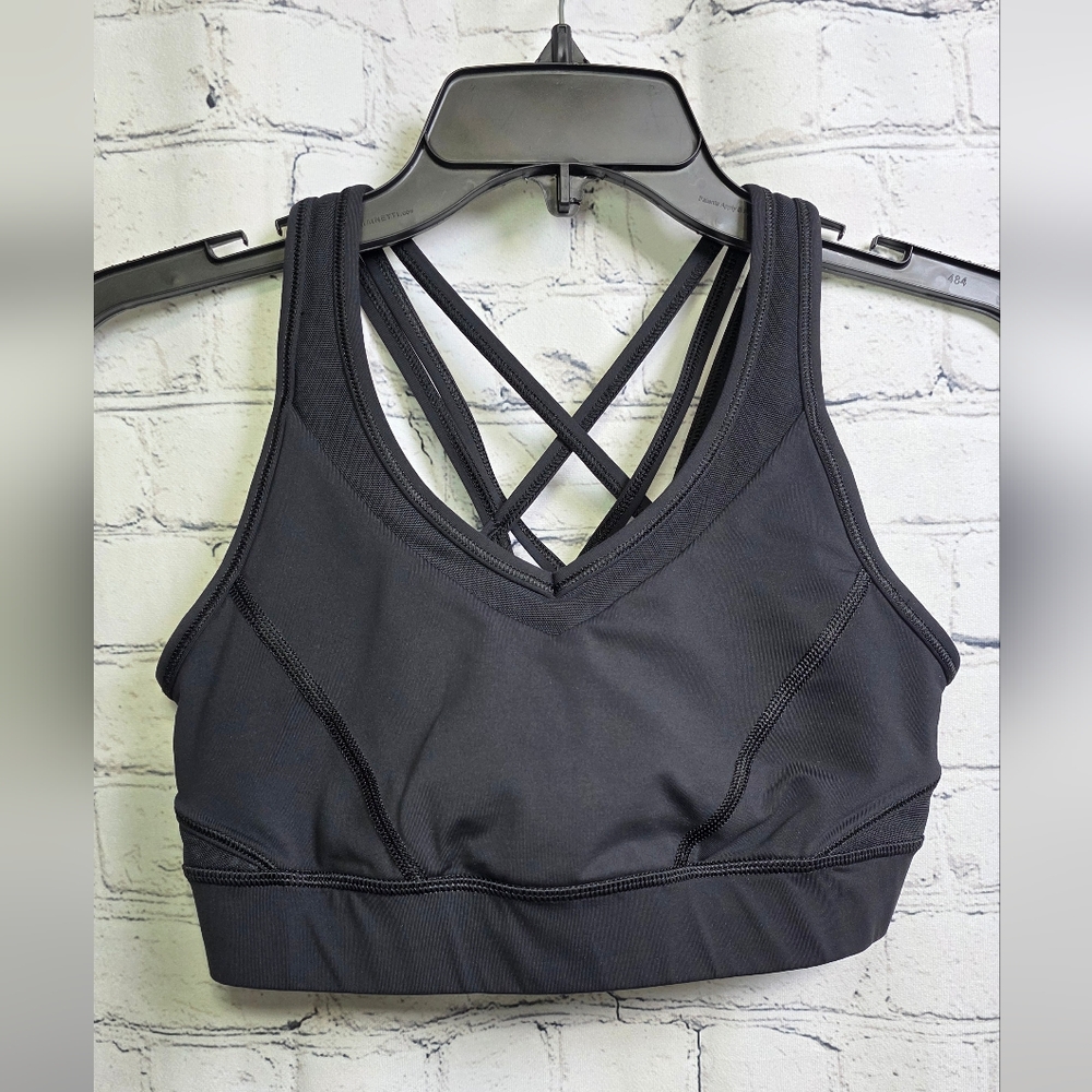 lululemon athletica Black Strappy V-Neck Sports Bra